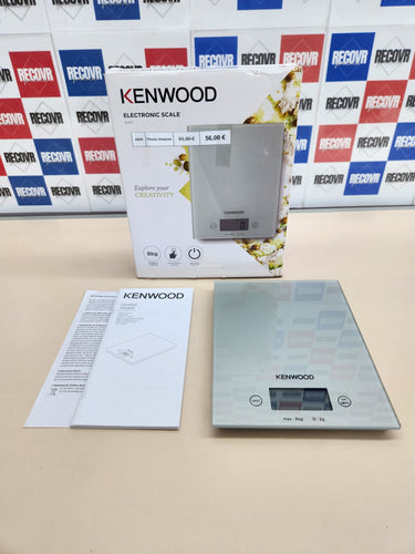 Báscula digital de cocina Kenwood DS401, vidrio, color blanco